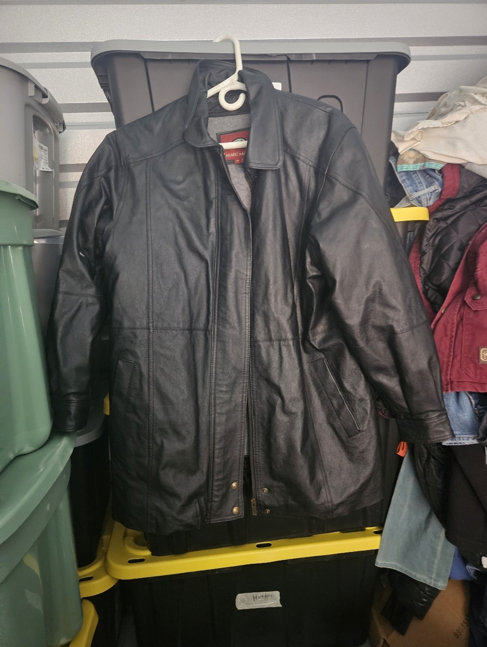 Marc Mattis Womens Leather Jacket Size Medium Black